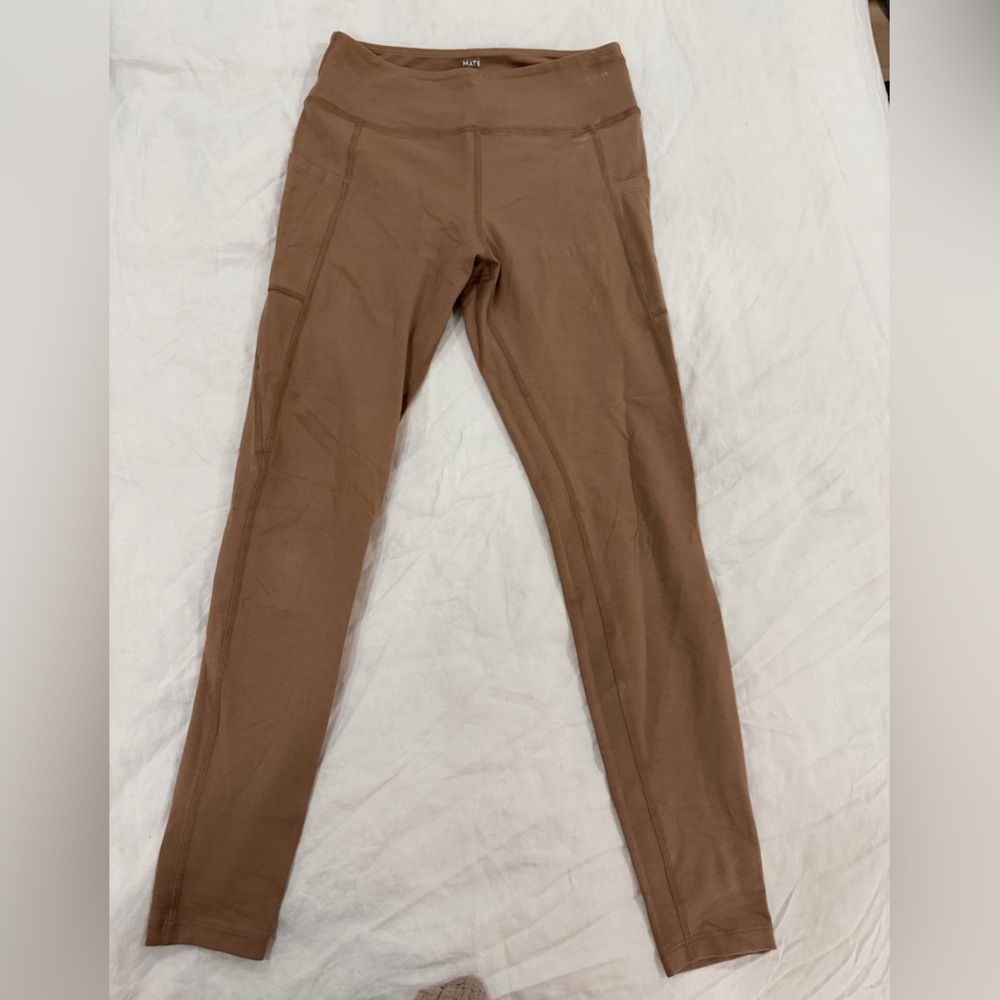 MATE the Label Brown High-Waist Leggings